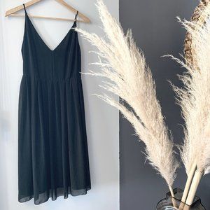 Wilfred 'SATINE' Chiffon Midi Dress - Black